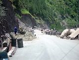 20 Construction On The Main Road Kaghan Valley The main road in the Kaghan Valley is in constant need of repair from rockslides and the edges disintegrating. The road workmen use pick axes, sledgehammers, wheelbarrows and shovels to maintain the road.